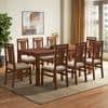 Arlo Teak Wood 8 Seater Size Dining Table Finish - Teak with Tessa Dining Chairs Set