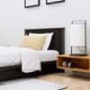 Hexa Engineered Wood Modern Single Bed With Headboard Without Storage In Flower Wenge