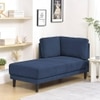 Lacrista Fabric Chaise Lounger in Navy Blue Colour