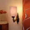 Devansh Metal Electric Wall Light in Antique Gold Colour with Grey Shade Count of 1 Light