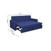 Akron 3 Pull Out Sofa Cum Bed In Nav Blue Colour