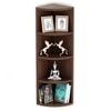 BLUEWUD Adora Engineered Wood Multi-Tier Corner Wall Decor Shelf, Display Rack (Wenge)
