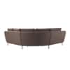 Aria 4 Seater L Shaped Corner Sofa Right Facing Chaise Brown