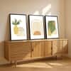 The Castle Decor Boho Abstract Botanical Wall Art Set of 3 Design 10 11x17 Inch