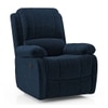 Lebowski Fabric One Seater Manual Recliner in Cobalt Fabric Colour