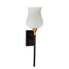 Devansh Metal Electric Wall Light in Black Colour with White Shade Count of 1 Light
