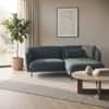 Verona 3 Seater L Shape Sofa Right Chaise with Accent Pillows Celadon Green