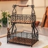 Ireka Home Vintage Charm Tiered Storage Basket with Metal Handles