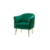Celeo Solid Wood Accent Chair in Green Colour