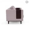 Rubik 2 Seater Fabric Sofa in Smokey Taupe Colour