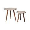 Weave Round Nesting Tables with Wooden Legs, Side Tables, Wooden Tables, Living Room Decor by A Tiny Mistake