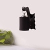 Devansh Solid Wood Electric Wall Light in Brown Colour with Black Shade Count of 1 Light