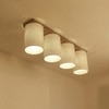 Elementary Brown Solid Wood Ceiling Light