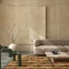 Jaipur Rugs Soft Ethnic Floral Wool 5x8 Feet Nugget Gold And Walnut Dhurrie Carpet