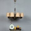 Devansh Gold Antique Wall Mounted Lamp With Off-White Cotton Shade