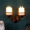 Eliante Gyan Iron Wall Light With Glass In Gold Colour