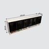 Aluminium Black Profile 6 Tinted Glass Handless Shutter  In Highland Pine Finish