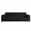 Veniza Velvet 3 Seater Sofa In Black Colour
