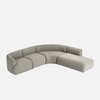 Zenliving Wood Left Aligned 3-Seater With Upholstery Non Storage Sofa In Grey Colour