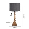 Devansh Grey Jute   Table Lamp With  Wood Natural Base (7X7X21.25 Inches)-17