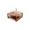 Turin Sheesham Wood Coffee Table In Teak Finish