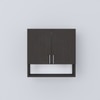 2 Doors Modular Wall Mounted Kitchen Cabinet With Organizer Shelf In Chiyoda Wange Finish