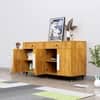 Hexa Red Multipurpose Storage Cabinet With 2 Drawer 4 Door in Giant Wood Colour