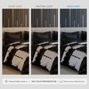 Stoa Paris Satin Comforter, 300TC Comforters for King Size Bed or King Black-White Grey