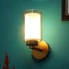 Eliante Modern Wall Lights Mild Steel & Glass Material Antique Gold & Champaign Finish