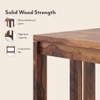 Beirut Solid Wood Bedside Table in Teak Finish