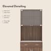 Hubert 4 Door Tall Display Cabinet in Classic Walnut Finish