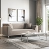 Wynn 3 Seater Fabric Sofa in Shitake Beige Colour