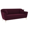 Rivo Velvet 3 Seater Sofa in Red wine Color