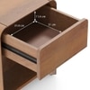 Hiro Solid Wood Bedside Table In Amber Walnut Finish
