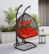 Zermatt Wicker Swing In Brown & Black Colour