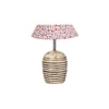 Multicolor cotton with White Brushed Wood Table Lamp -3