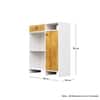 Hexa Red Multipurpose Storage Cabinet With 1 Drawer 1 Door in Frosty White And Giant Wood Colour