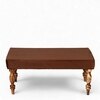 Bestone Sheesham Wood Accent Dining Bench (Taupe Brown Velvet Teak Finish)