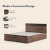 Aruba Engineered Wood King Size Hydraulic Storage Bed In Classic Walnut Finish