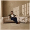 Urbanopulence  Wood 3 Seater With Upholstery Non Storage Sofa In White Colour