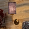 Devansh Metal Electric Wall Light in Gold Colour with Blue Shade Count of 1 Light