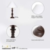 Lorette hand crafted Solid wood walnut finish table lamp With White Cotton Shade
