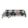 Left Aligned 3 Seater Left Aligned Chaise Navy Cubes Sofa Cover