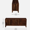 Sheesham Wood TV Unit In Provincial Teak Finish With Drawers