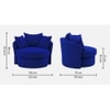Cloro Velvet Accent Chair in Navy Blue Colour