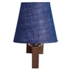 Devansh Solid Wood Electric Wall Light in Blue Colour with Blue Shade Count of 1 Light