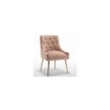 Asul Solid Wood Accent Chair in Pink Colour