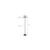 Sven Beige Natural Fiber Floor Lamp with Black Iron Base