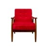 Armari Solid Wood Arm Chair in Red Color