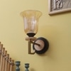 Eliante Modern Wall Lights Mild Steel & Glass Material Antique Brown & Champaign Finish